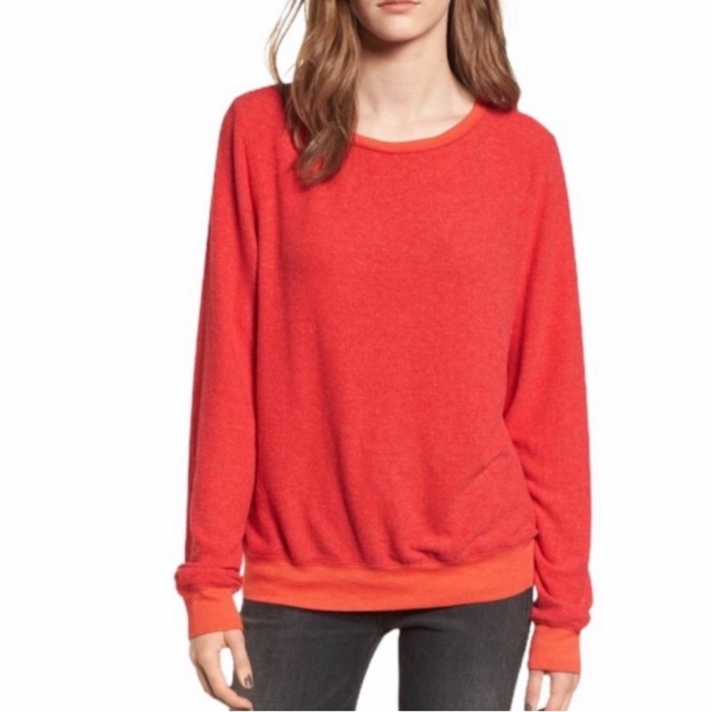 Wildfox Baggy Beach Jumper Pullover in Red